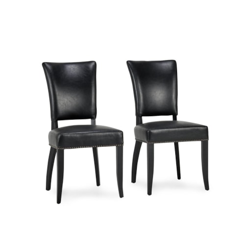 Upholstered Dining Chair Black Set Of 2