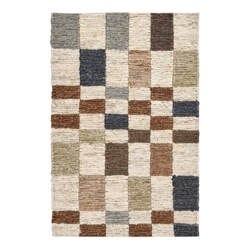 Soumak Jute Check Natural Multi 2X3