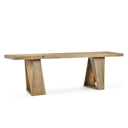 Contemporary 94" Console Table with Reclaimed Oak