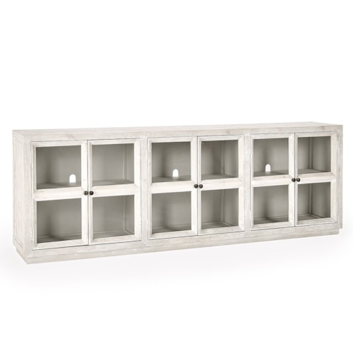 Rustic 6-Door Cabinet with Reclaimed Wood Construction