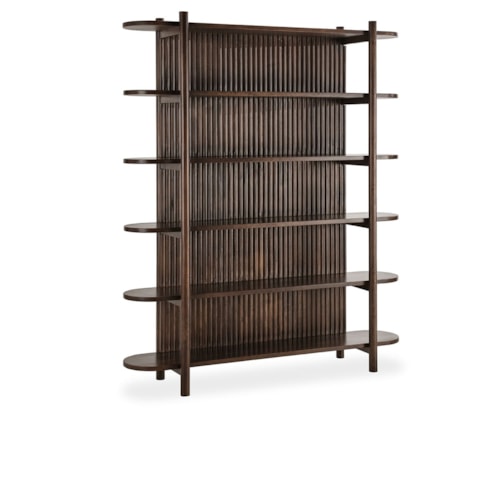 Redford Mango Wood 81" Tall Bookcase Bark Brown