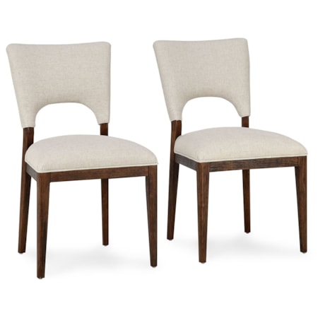 Upholstered Dining Chair Natural Set Of 2