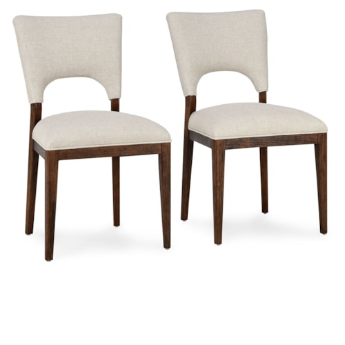 Upholstered Dining Chair Natural Set Of 2