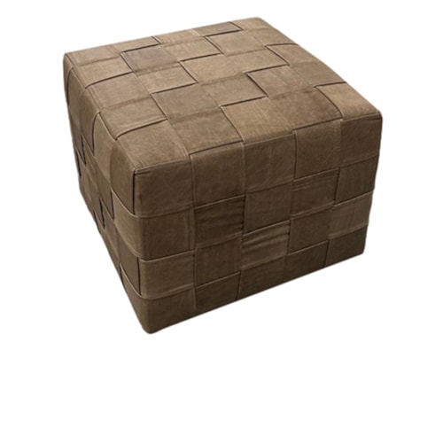 Traditional Cube Ottoman with Plinth Base