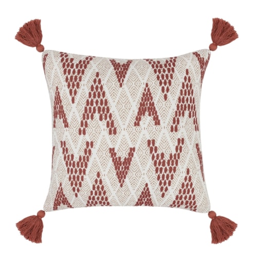 Indoor/Outdoor Clay Red Pillow - 20"x20"