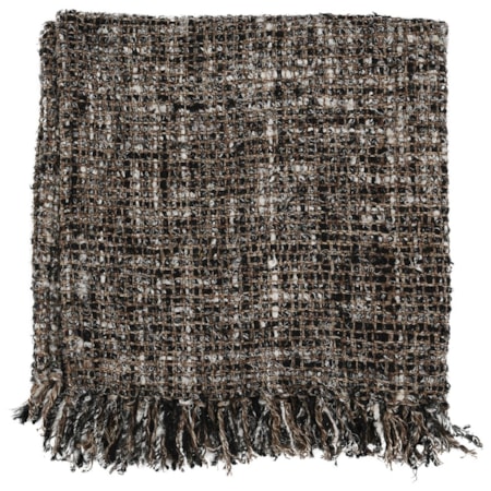 Tc Porter Black/Ivory Throw 50X70