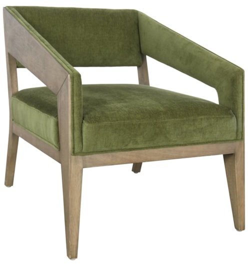 Mid-Century Modern Accent Chair with Wood Frame