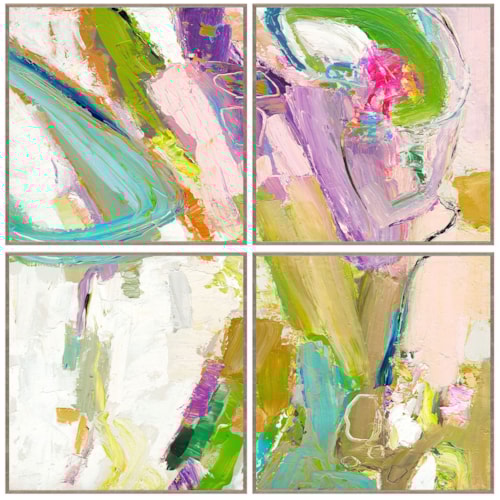 Swoosh Painting 48X48 Set Of 4 By Buddy Whitlock