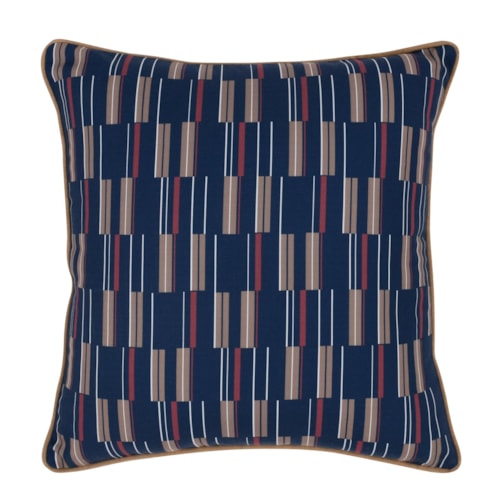 Indoor/Outdoor Blue Multi Pillow - 22"x22"