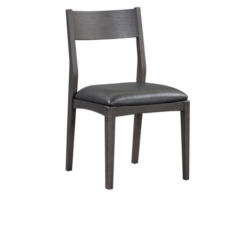 Transitional Upholstered Dining Side Chair with Open Back