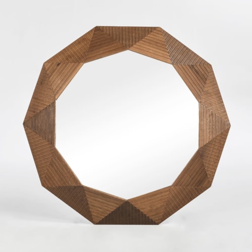 Rustic Round Wall Mirror