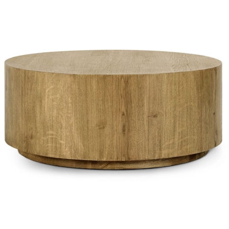 42" Round Coffee Table W/Casters Light Brown