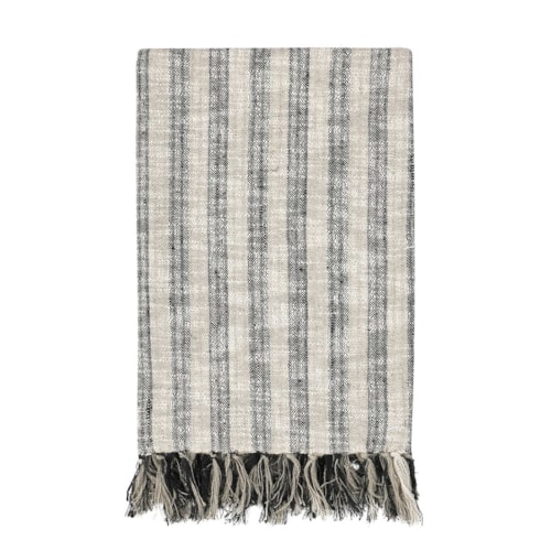 Tc Linna Natural/Black Throw 50X70