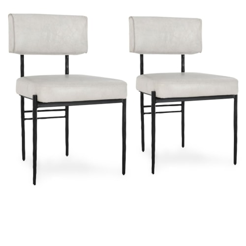 Contemporary Leather Dining Chair - Set of 2