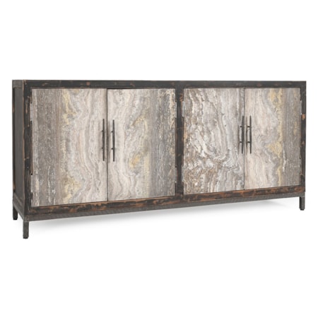 Reclaimed Pine 4Dr Cabinet Weathered