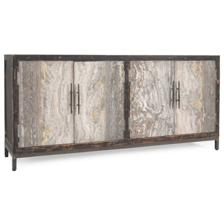 Reclaimed Pine 4Dr Cabinet Weathered