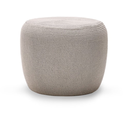 Transitional 21" Outdoor Pouf