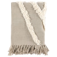 Tc Sundial Ivory/Natural Throw 50X70