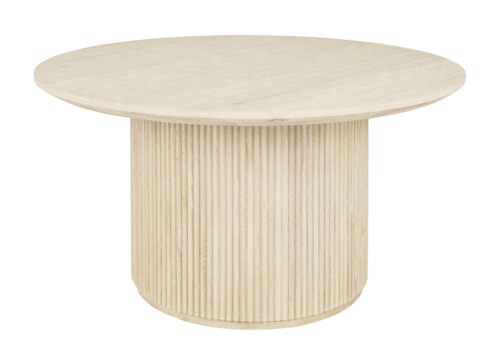 Transitional Round Dining Table with Single Pedestal Base