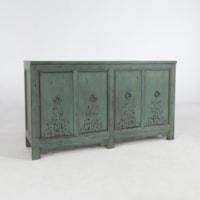 Rustic 4-Door Buffet with Fixed Shelving