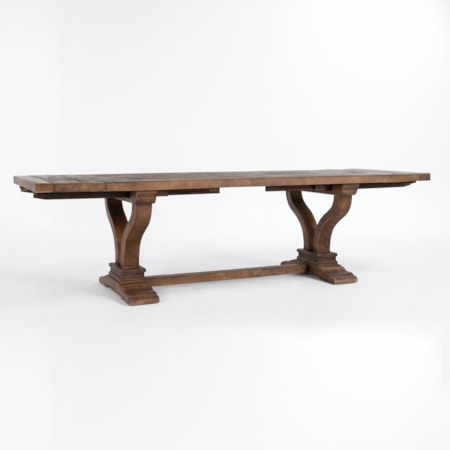 110" Ext Dining Table Brown