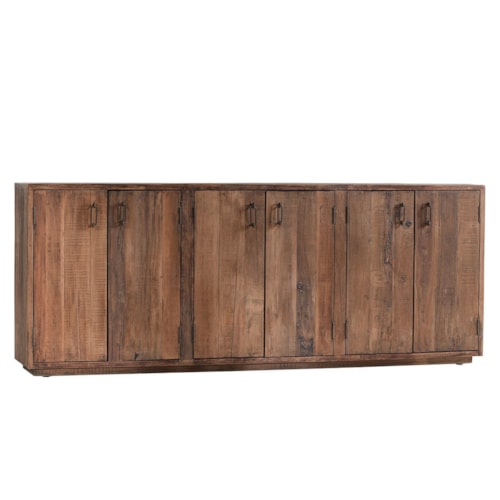 Rustic 6-Door Buffet with Magnetic Catches