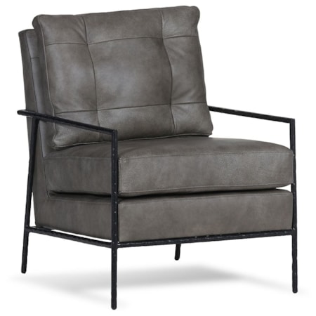 Accent Chair - Stationary Landscape Leather