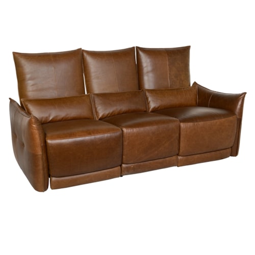 Casual Power Reclining Sofa with Adjustable Headrest