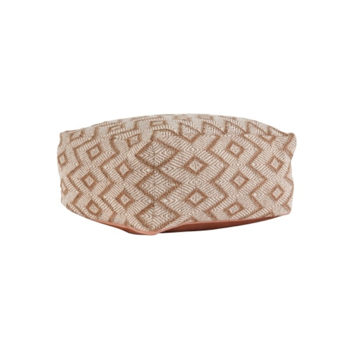 Volt Terra Cotta/Ivory Pouf 24X24x12
