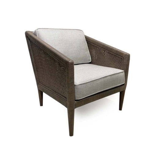 Coastal Accent Chair with Cushioned Seat