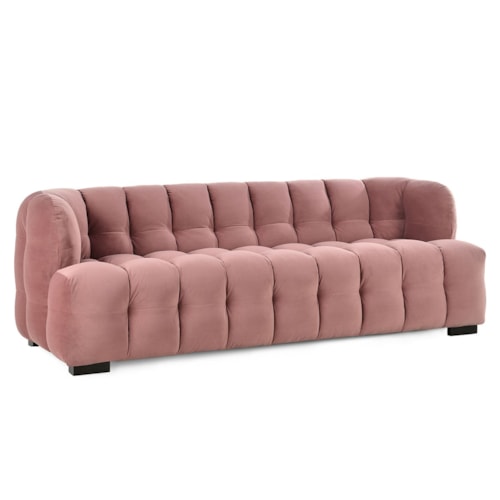 Transitional 90" Sofa with Button Tufting