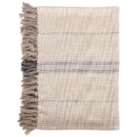 Tc Ria Natural/Black Throw 50X70
