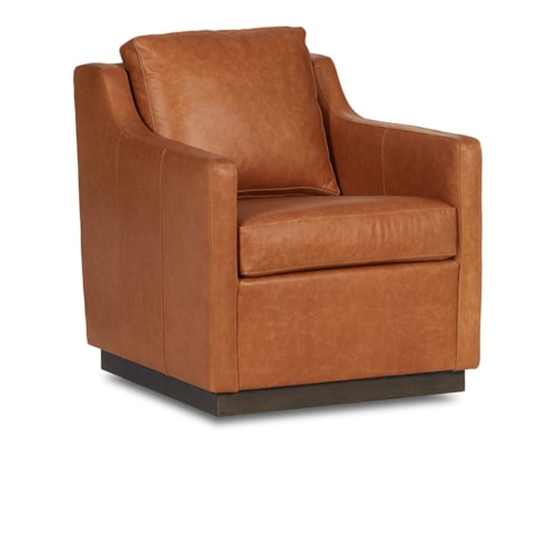 Amador Accent Chair - Swivel Oste River Leather, Coin