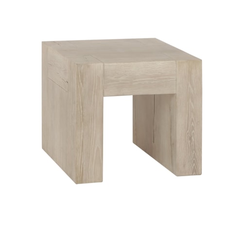 Bristol Reclaimed Oak 24" End Table Aged Cream