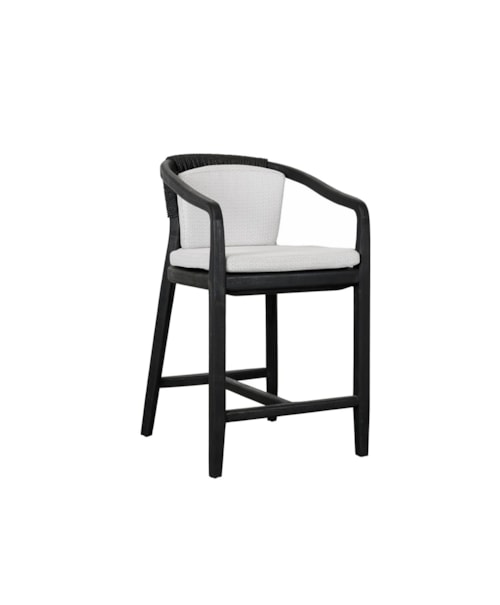 Contemporary Outdoor Counter Stool with Cushions