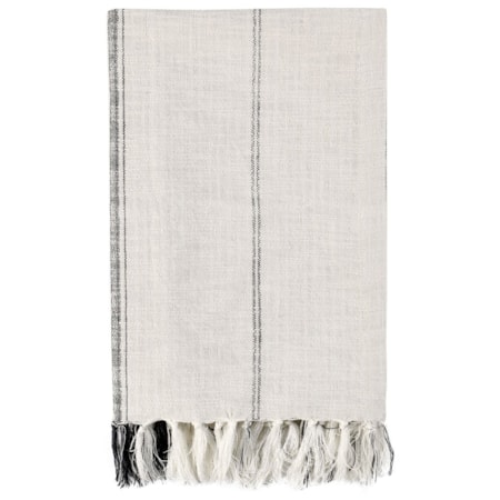 Tc Ria Ivory/Gray Throw 50X70