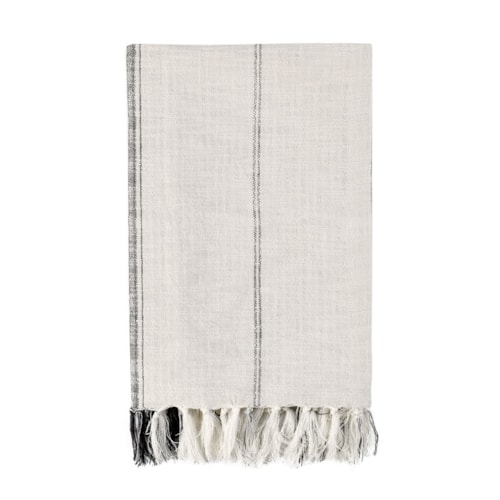 Tc Ria Ivory/Gray Throw 50X70