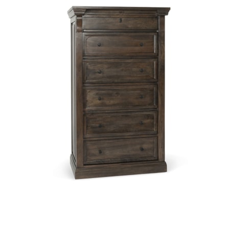 Wood 6Dwr Chest Cocoa Brown