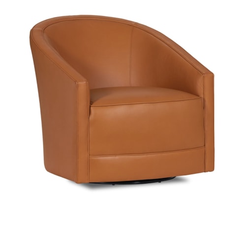 Aguilar Accent Chair - Swivel Landscape Leather, Coin