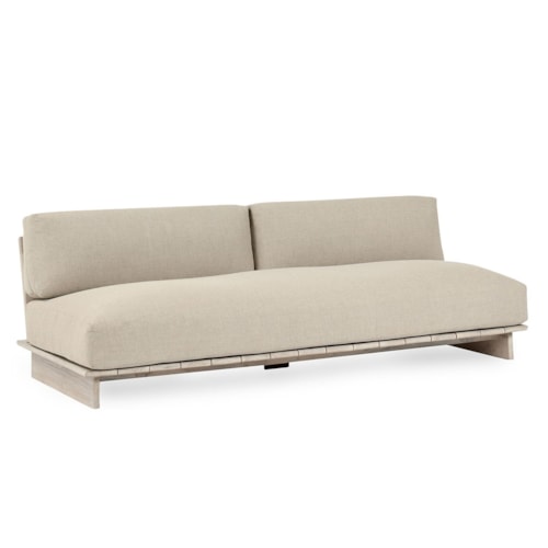 Coastal Outdoor Sofa with Removable Cushions