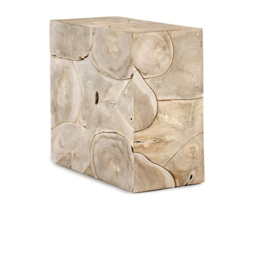Rustic End Table with Natural Finish