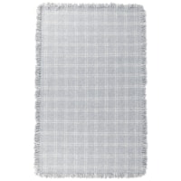 2' x 3' Checkered Wool Rug