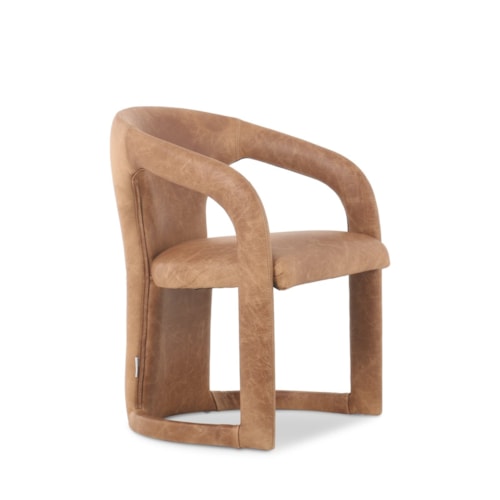 Mid-Century Modern Dining Chair with Webbed Seating Suspension
