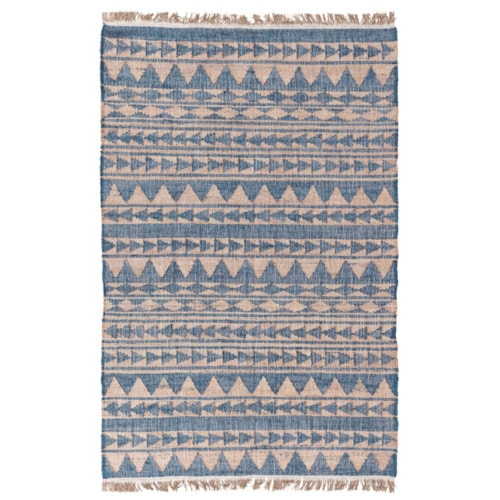 Solana Distressed Blue Natural 5X8