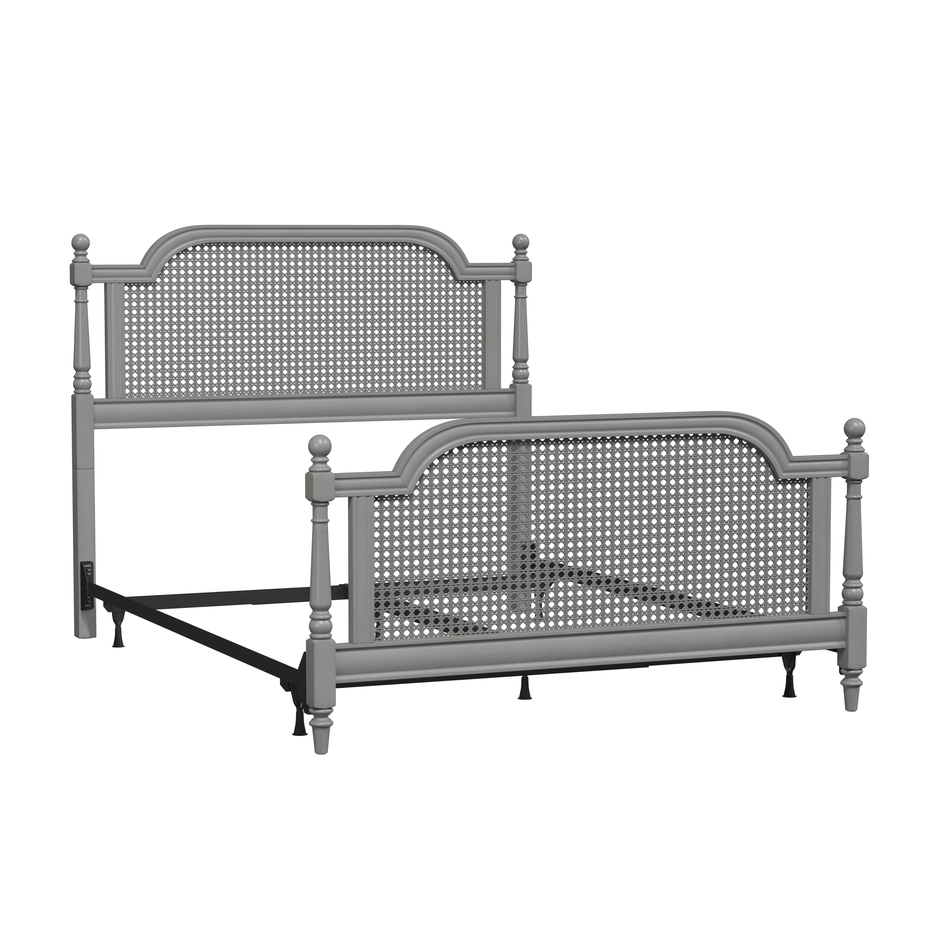 Hillsdale Melanie 2223BQR Melanie Wood and Cane Queen Bed with Metal Frame Wayside Furniture