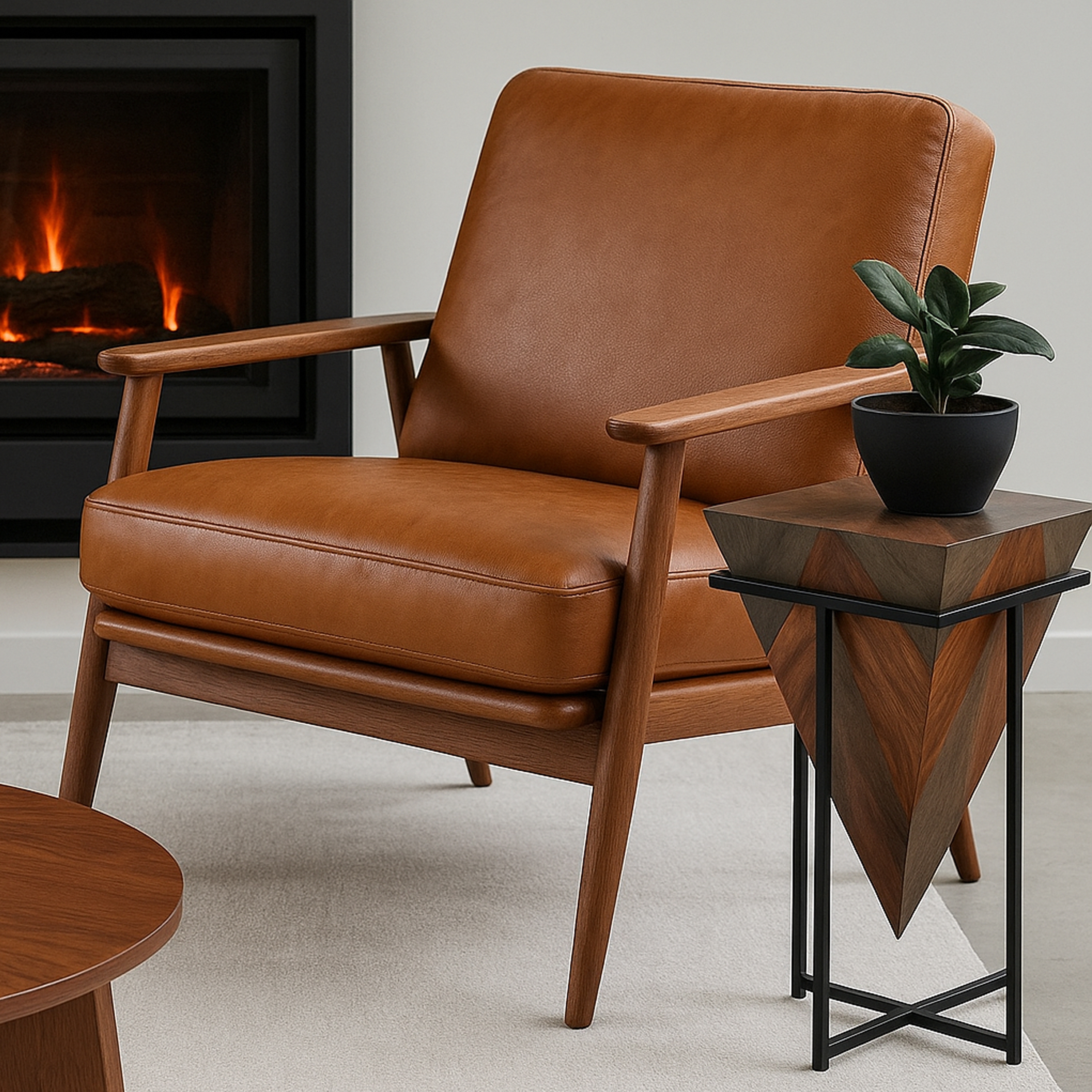 HH2 Home Home Creations Cleopatra Geometric Accent Table