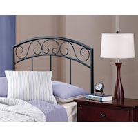 Wendell Twin Size Metal Headboard with Scrollwork Design