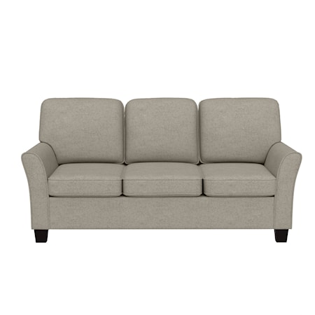 Traditional Upholstered Sofa with Rolled Arms