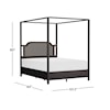 Hillsdale Melanie Queen Size Canopy Bed with Low Footboard