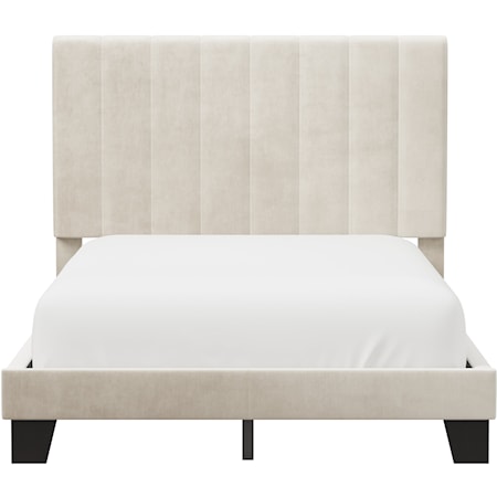 Crestone Adjustable Height Channel Upholstered Full Platform Bed